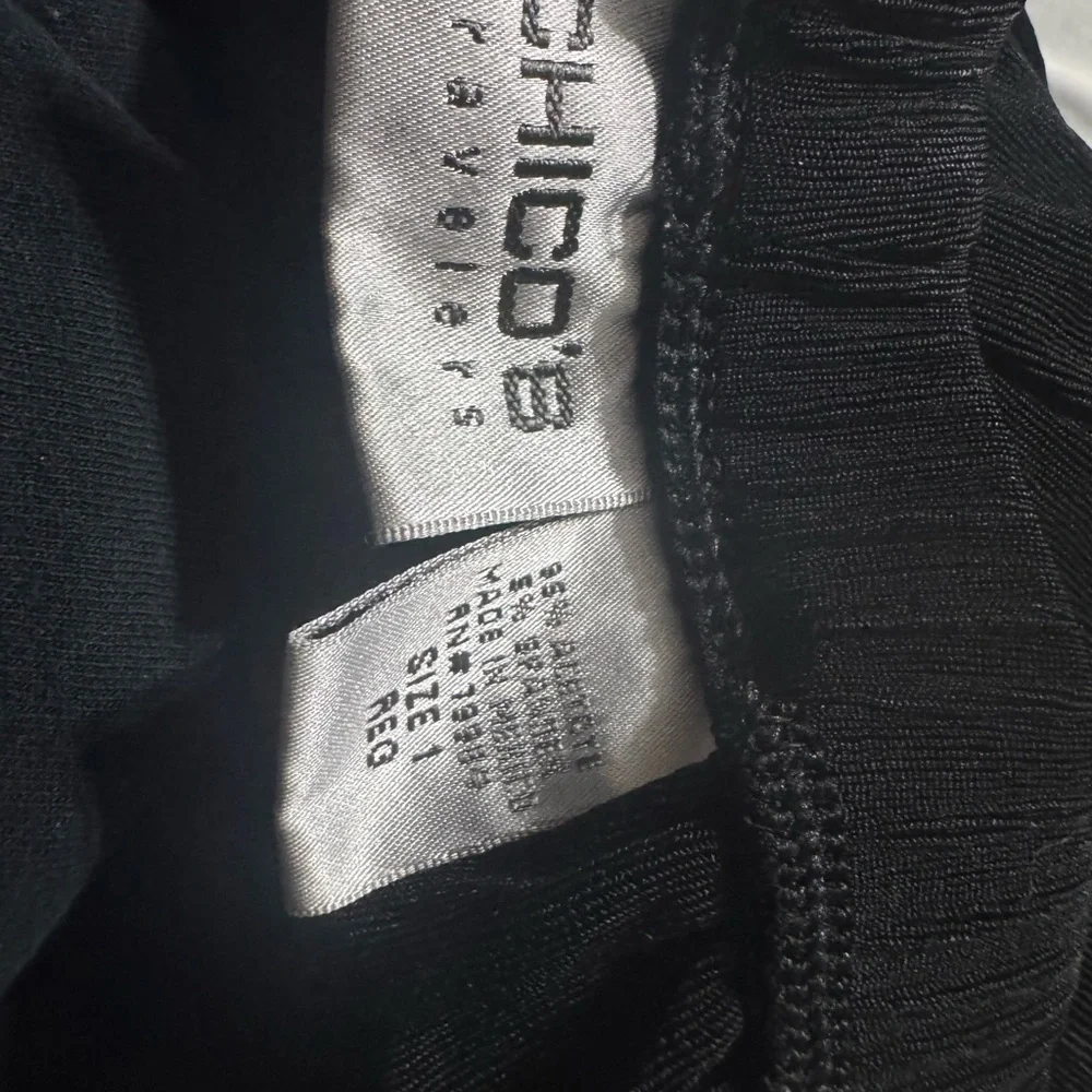 Chico’s Travelers Black Pants – Size 1 – Classic Acetate Blend - Picture 2 of 3